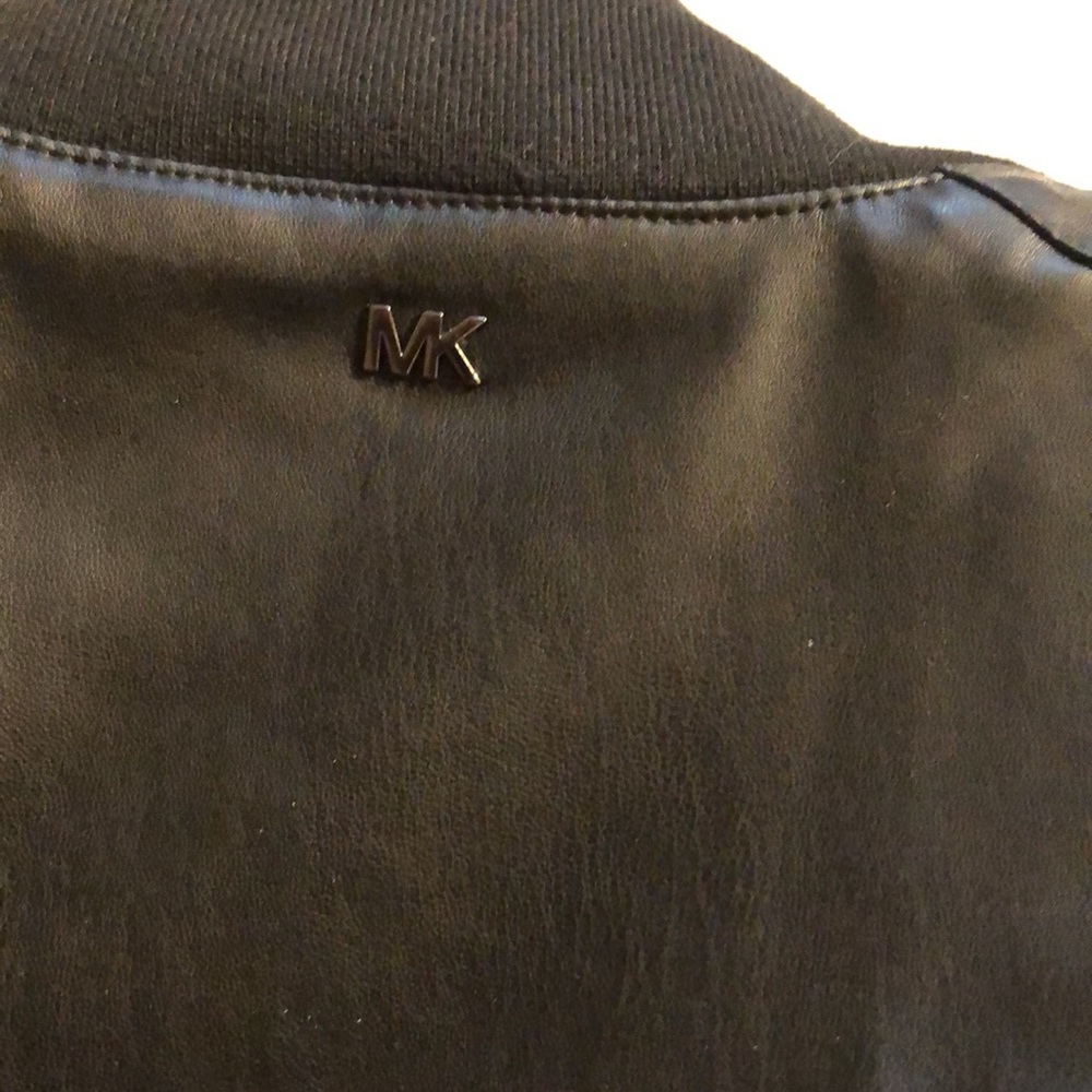Michael Kors Black Faux Leather Jacket for Men - Picture 8 of 9